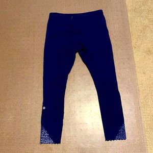 Lululemon blue leggings medium size